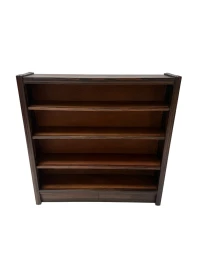 Art Deco Open Bookcase, Macassar Ebony with Oak Shelves, 1920s Design
